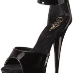 Pleaser, Sandali Donna, Blk/Blk, 41