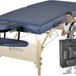 Master Massage Coronado - Tavolo da massaggio portatile più ampio e lussuoso, con foro per il viso e riempitivo, per salone di bellezza, spa, lettino per terapia tattica, colore: blu reale, 71 cm