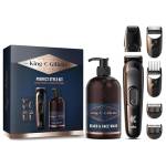 King C. Gillette Style Master KIT REGOLABARBA UOMO e DETERGENTE VISO UOMO 3 in 1, Idrata Viso e Barba, per la CURA DELLA BARBA, IDEA REGALO, Set Barba Uomo PROFESSIONALE