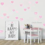 Hearts Wall decals girl Wall Stickers Bambine Adesivi Murali Nursery Camerette Bimba Kit Cuori