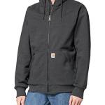 Carhartt Men's Big & Tall RD Rockland Sherpa Lined Hooded Sweatshirt, Carbon Heather, X-Large