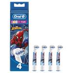 Oral-B Marvel Spider Man, Testine Spazzolino Elettrico, Confezione da 4 pezzi, Ideale per denti e gengive sensibili, dai 3 anni in su