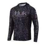 HUK Icon X Camo Hoodie, Maniche Lunghe Uomo, Banca Annibale, S