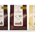 Callebaut 3 x 2,5kg Bundle - Copertura di Cioccolato al Latte, Fondente & Bianco Belga - Finest Belgian Chocolate (Callets) Confezione da 3 x 2,5kg