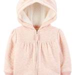 Simple Joys by Carter's Giacca Maglione con Cappuccio e Fodera in Sherpa Unisex Bimbi, Rosa, 3-6 mesi