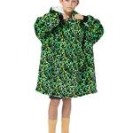 MINECRAFT Boys Giovani Grandi Dimensioni con Cappuccio di Oversize Creeper One Size