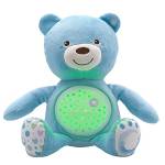 Chicco First Dreams Orsacchiotto Peluche Baby Bear, Soffice Pupazzo Proiettore con Luce Notturna Bambini, Effetti Luminosi e Rilassanti Melodie, Azzurro - Giochi Neonato 0 Mesi +