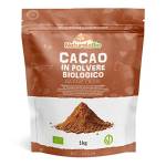 Cacao Biologico in Polvere 1 Kg. Bio, Naturale e Puro da Fave Crude. Lavorato a basse temperature. NaturaleBio