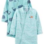 Simple Joys by Carter's Assorted Rashguard-Set Costume Intero, Balena/Tartaruga, 12 Mesi (Pacco da 2) Bambino-Ragazzi