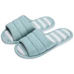 shevalues Slip da donna Soft Indoor Slippers Open Toe Cotton Memory Foam Slip on Home Shoes House Slippers, Teal, 7,5-8,5 Women / 6-7 Men, foglia di tè, 7.5-8.5 Women/6.5-7.5 Men