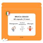 Brucia Grassi Potenti Veloci | Integratore Made in Italy 60 capsule | Dimagrante forte veloce, Perdita peso | Termogenico, Drenante, Energia | Bruciagrassi