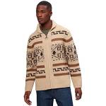 Pendleton Uomo RF004 L'originale maglione Westerly Maniche lunghe maglione cardigan - Beige - L