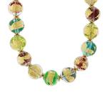 Venetiaurum - Collana Girocollo per Donna Con Perle Multicolor In Vetro Originale Di Murano E Argento 925 - Gioiello Made In Italy Certificato