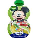 MELLIN Merenda alla frutta, Pouch Disney Mickey Mouse, 100% Frutta, gusto Pera 110g