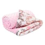 Totsy Baby Coperta estiva per bambini con Minky 75x100 cm - coperta coccolosa coperta per passeggino Rosa