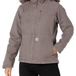 Carhartt Women's Full Swing Caldwell Stretch Sandstone Jacket, Taupe Gray/Shadow, XX-Large