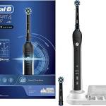 Oral-B Spazzolino Elettrico Ricaricabile Smart 4 - 4000N Nero Connesso Con Bluetooth, 2 Testine Di Ricambio. 1 Spazzolino