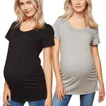 Motherhood Maternity, maglietta a maniche corte, premaman, da donna confezione da 2 -  multicolore -  L