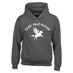 shop4ever Felpe con cappuccio bianche Camp Half Blood, Carbone, Medium