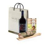 "I Gusti Semplici" Kit Aperitivo con Vino Rosso Bonarda dell'Oltrepò Pavese DOC e Salame Campagnolo con Tagliere by Salumi Pasini®