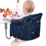 Teglu Seggiolino da Tavolo Bambini Portatile Pappa, Sediolina da Tavolo per Bambini Baby Pieghevole con Cintura di Sicurezza per Viaggio，6-36 mesi,15KG-Blu