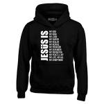 shop4ever Felpa con cappuccio con scritta "Jesus is My Everything My God My Lord My Savior", nero, X-Large