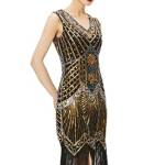 BABEYOND 1920s Abito con Frange e Paillettes Il Grande Gatsby Vestiti Donna Anni '20