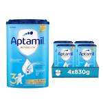 APTAMIL Nutribiotik 3 - Latte di Crescita in Polvere per Bambini dai 12 mesi - Confezione da 3320 grammi (4 confezioni da 830 g)