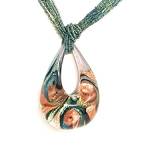 Venetiaurum - Collana Girocollo Multifili per Donna Con Pendente In Vetro Originale Di Murano E Argento 925 - Gioiello Made In Italy Certificato