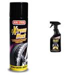 Mafra, Extreme Black, Nero Gomme Spray Ultra Brillante, con Effetto Bagnato & H0961 Fallout Iron Remover, Decontaminante Rapido