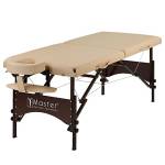 Master Massage Argo - Lettino da massaggio portatile, pieghevole, 71 cm, con gambe in legno di noce, borsa per il trasporto