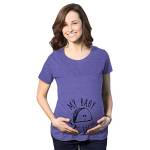 Crazy Dog Tshirts - Maternity My Baby Loves Tacos Funny T Shirt Cute Announcement Pregnancy Bump Tee (Heather Purple) - M - Divertente Magliette di maternità