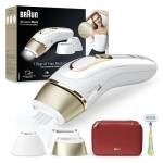 Braun Silk·expert Pro 5 Epilatore Luce Pulsata, Epilazione A Casa, Alternativa All’Epilazione Laser, Con Custodia, Rasoio Donna Venus, 3 Testine, Idea Regalo, PL52620, Bianco/Oro