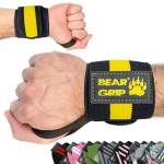 BEAR GRIP - Fascia Premium di Supporto per Polsi Durante Il Sollevamento Pesi (Giallo)