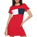 Tommy Hilfiger T-Shirt Manica Corta Cotone Abiti Estivi per le Donne, Scarlatto classico, L