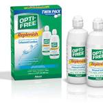 Opti-Free Replenish - Soluzione disinfettante multiuso con custodia per lenti, confezione doppia, 283,5 g ciascuno.