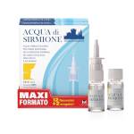 Acqua di Sirmione, Ideale per naso chiuso bipack da 12 Flaconcini da 15 ml. Può Essere Utilizzata Con Spray Nasale o In Aerosolterapia. Prodotto 100% Naturale, Adatto Per Adulti e Bambini