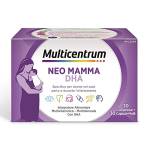 Multicentrum Neo Mamma DHA, Integratore multivitaminico specifico per la donna dopo la gravidanza e durante l'allattamento, ricco di acido folico, vitamina d, b12 e biotina, 30cpr +30 capsule molli