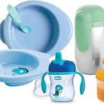 Chicco Set per la Pappa Composto da Tazza Training Cup, Primo Cucchiaio, Piatto Pappa Calda, Piatto Pappa Facile e Portavivande Termico, Età 6 Mesi +, Blu, Versione maschile