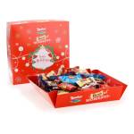 Loacker Wafer Happy Holidays 400g, Edizione 2023, 100% Nocciole Italiane in un Mix di Bontà a Base di Cioccolato, Regalo Natale, Party Box con Vassoio, 44 Monoporzioni