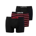 Levi's Levis 200sf Giftbox Stripes Boxer Brief 3p Pantaloncino, Rosso (Chili Pepper 186), S (Pacco da 3) Uomo