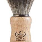 Omega 0196228 - Pennello da barba in fibra"Black Hi-Brush"