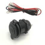 Dongge Presa accendisigari impermeabile 12V/24V per auto, marina, moto, ATV, camper, presa di corrente con fusibile a filo kit fai da te