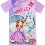 Disney Camicia da Notte delle Ragazze Sofia la Principessa Sofia The First Viola 4-5 Anni