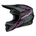 O'NEAL | Casco da motocross | MX Moto | Calotta in ABS, Standard di sicurezza ECE 22.05, Prese d'aria per una ventilazione ottimali | 3SRS Helmet Voltage | Adulto | Nero Rosa | Taglia L