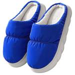 Pantofole da donna in feltro, comode e calde, ideali come regalo unisex, Z046 blu, 44-45