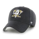 '47 NHL Anaheim Ducks MVP - Berretto da baseball, unisex, con cinturino in velcro, logo distintivo, colore nero, Nero , Etichettalia unica