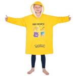 Pokemon Felpa Bambino - Felpa Oversize in Pile per Bambini Ragazzi - Felpa Coperta Pikachu Gadget Regalo (Giallo)