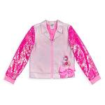 JoJo Siwa Unicorn Girls - Bomber da moto con paillettes, con cerniera, da bambino a grande bambino, Rosa Chiaro, 7-8