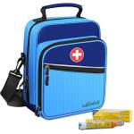 MEDMAX Borsa per Insulina da Trasporto, Isolata EpiPen Custodia da Viaggio con Tracolla, Portatile Diabete Organizer per Auvi-Q, Inalatore per Asma e Spray Nasale (Solo Borsa), (Blu)